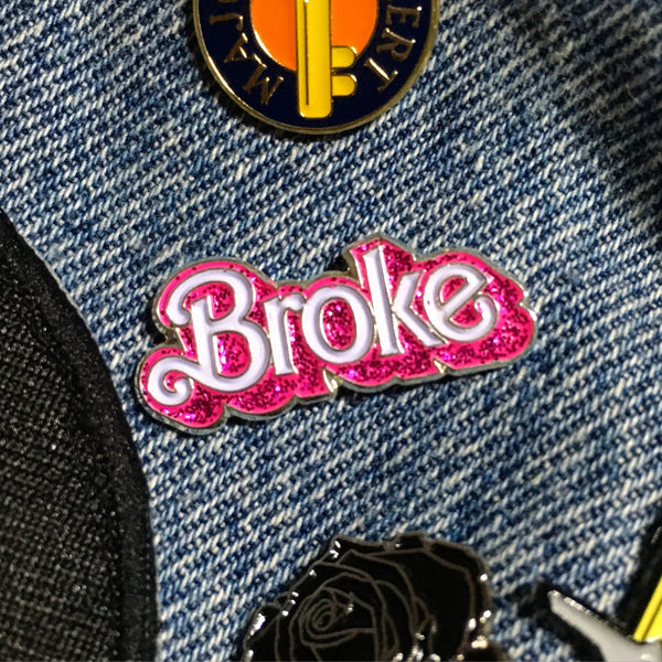 broke pin - meaniemart, pins, patches